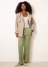 Blue Vanilla Green Seam Detail Trousers - M Image 1