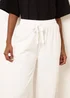 Blue Vanilla White Elastic Waist Trousers - S Image 3