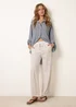 Blue Vanilla White Seam Detail Trousers - S Image 1