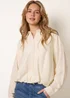 Blue Vanilla Ivory Relaxed Button-Up Shirt - M/L Image 1