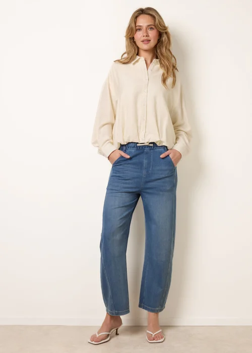 Blue Vanilla Ivory Relaxed Button-Up Shirt - M/L Image 2