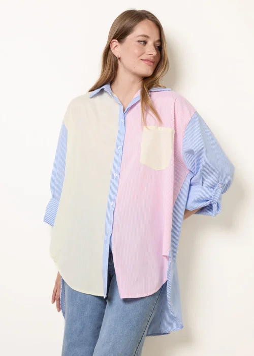 Blue Vanilla Multi Multi Coloured Stripe Shirt - One Size Image 1