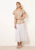 Blue Vanilla Multi Floral Peplum Top - XL Image 2