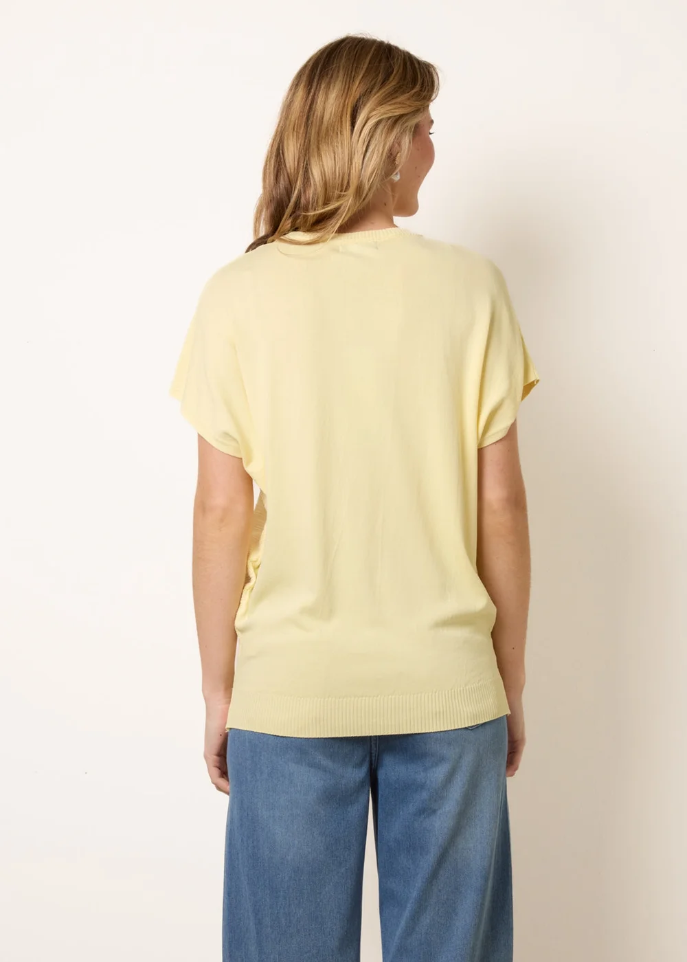 Blue Vanilla Yellow Textured Sleeveless Knit Top - M/L Image 4