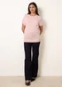 Blue Vanilla Pink Short Sleeve Texture Knit Top - M/L Image 2