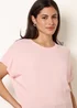 Blue Vanilla Pink Short Sleeve Texture Knit Top - M/L Image 3