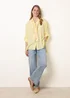 Blue Vanilla Yellow Scarf Viscose Crinkle Shirt - One Size Image 3