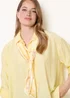Blue Vanilla Yellow Scarf Viscose Crinkle Shirt - One Size Image 2
