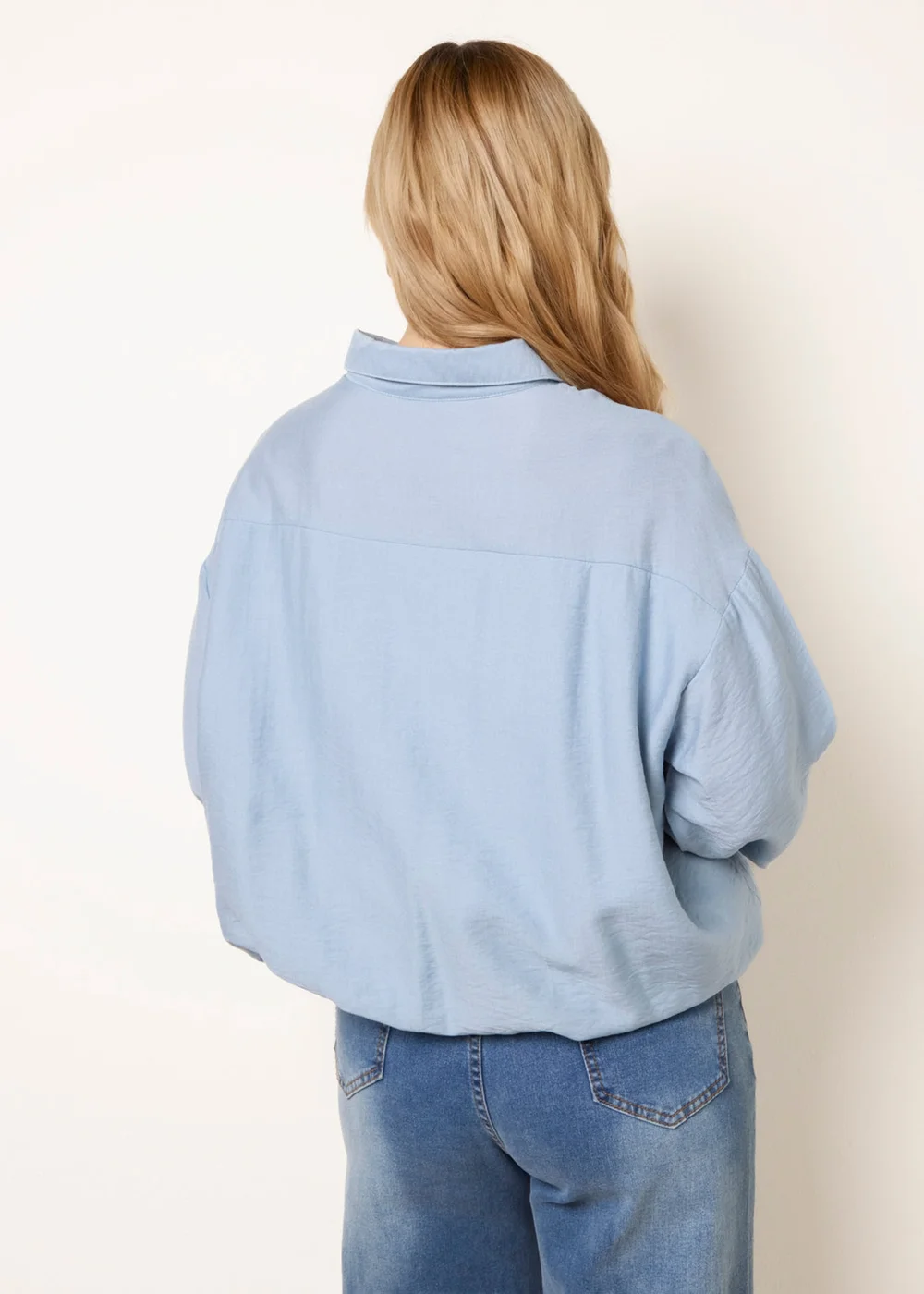 Blue Vanilla Blue Relaxed Button-Up Shirt - S/M Image 4