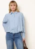 Blue Vanilla Blue Relaxed Button-Up Shirt - S/M Image 1