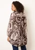 Blue Vanilla Brown Tropical Lurex Oversized Shirt - One Size Image 4