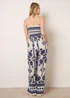 Blue Vanilla Navy Tribal Print Jumpsuit - M/L Image 4