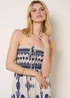 Blue Vanilla Navy Tribal Print Jumpsuit - M/L Image 2