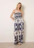 Blue Vanilla Navy Tribal Print Jumpsuit - M/L Image 1