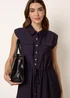Blue Vanilla Navy Utility Tie Waist Dress - M/L Image 2
