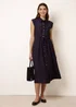 Blue Vanilla Navy Utility Tie Waist Dress - M/L Image 3