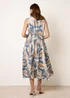 Blue Vanilla Blue Dress With Tropical Leaf Print - One Size Image 4