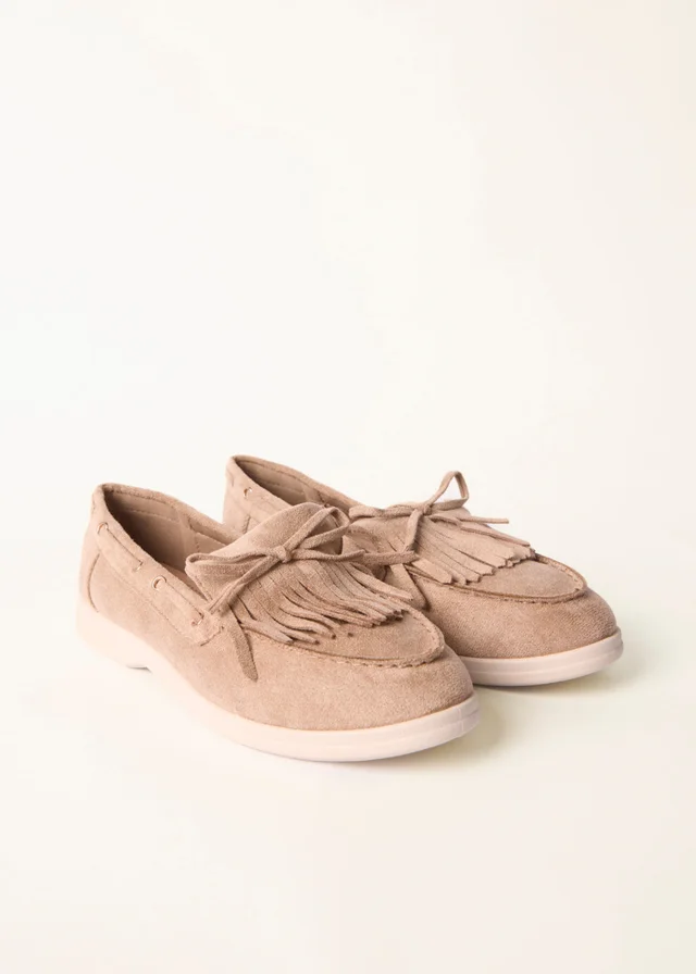 Blue Vanilla Stone Tassel Detail Loafers