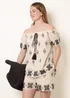 Blue Vanilla Stone Embroidered Bardot Top - M Image 1