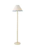 ValueLights Bobble Cream Floor Lamp with Blue Trim Scallop Shade - One Size Image 4