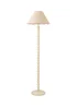 ValueLights Bobble Cream Floor Lamp with Pink Trim Scallop Shade - One Size Image 4