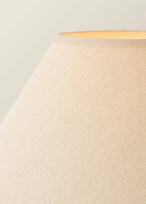 ValueLights Bobble Cream Floor Lamp with Natural Trim Scallop Shade - One Size Image 3