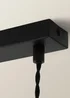 ValueLights Delora Matte Black Ribbed Glass 3 Drop Diner Ceiling Light - One Size Image 3