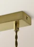 ValueLights Delora Brushed Gold Ribbed Glass 3 Drop Diner Ceiling Light - One Size Image 3