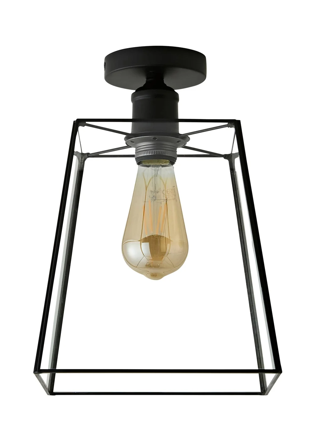 ValueLights Susie Matte Black Flush Ceiling Light - One Size Image 4