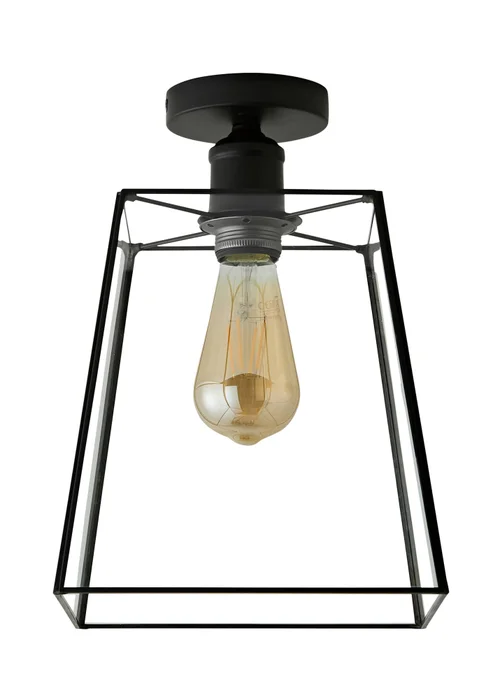 ValueLights Susie Matte Black Flush Ceiling Light - One Size Image 4