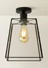 ValueLights Susie Matte Black Flush Ceiling Light - One Size Image 2