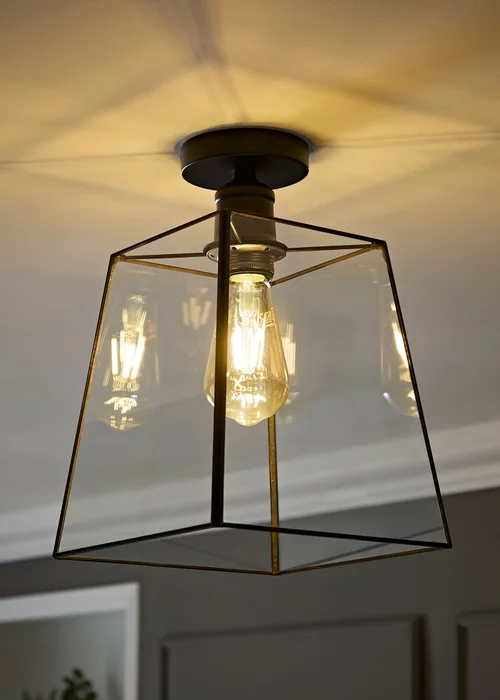 ValueLights Susie Matte Black Flush Ceiling Light - One Size Image 5