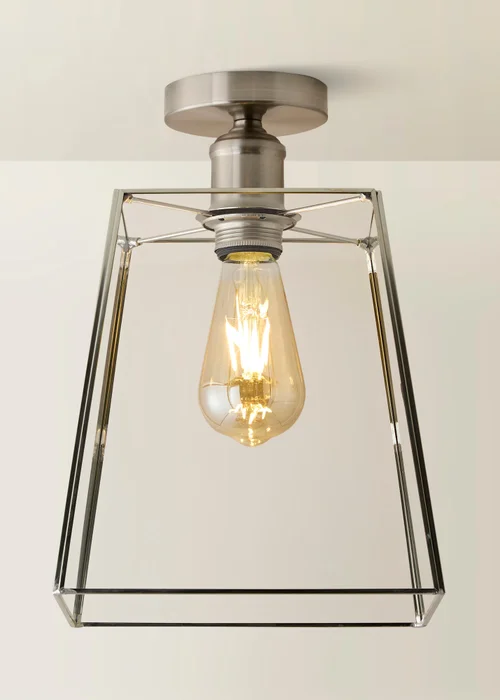 ValueLights Susie Chrome Flush Ceiling Light - One Size Image 2