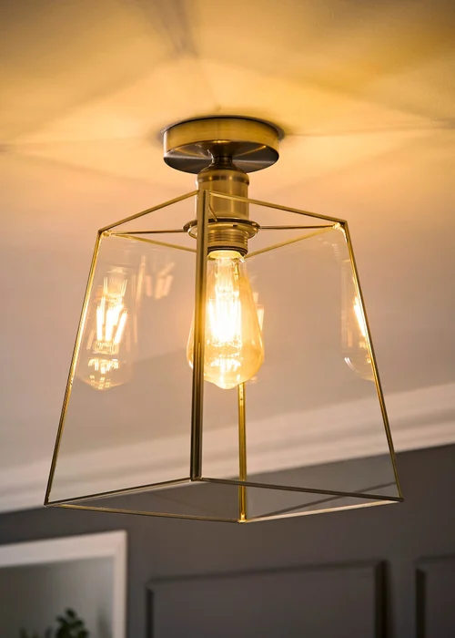 ValueLights Susie Chrome Flush Ceiling Light - One Size Image 1