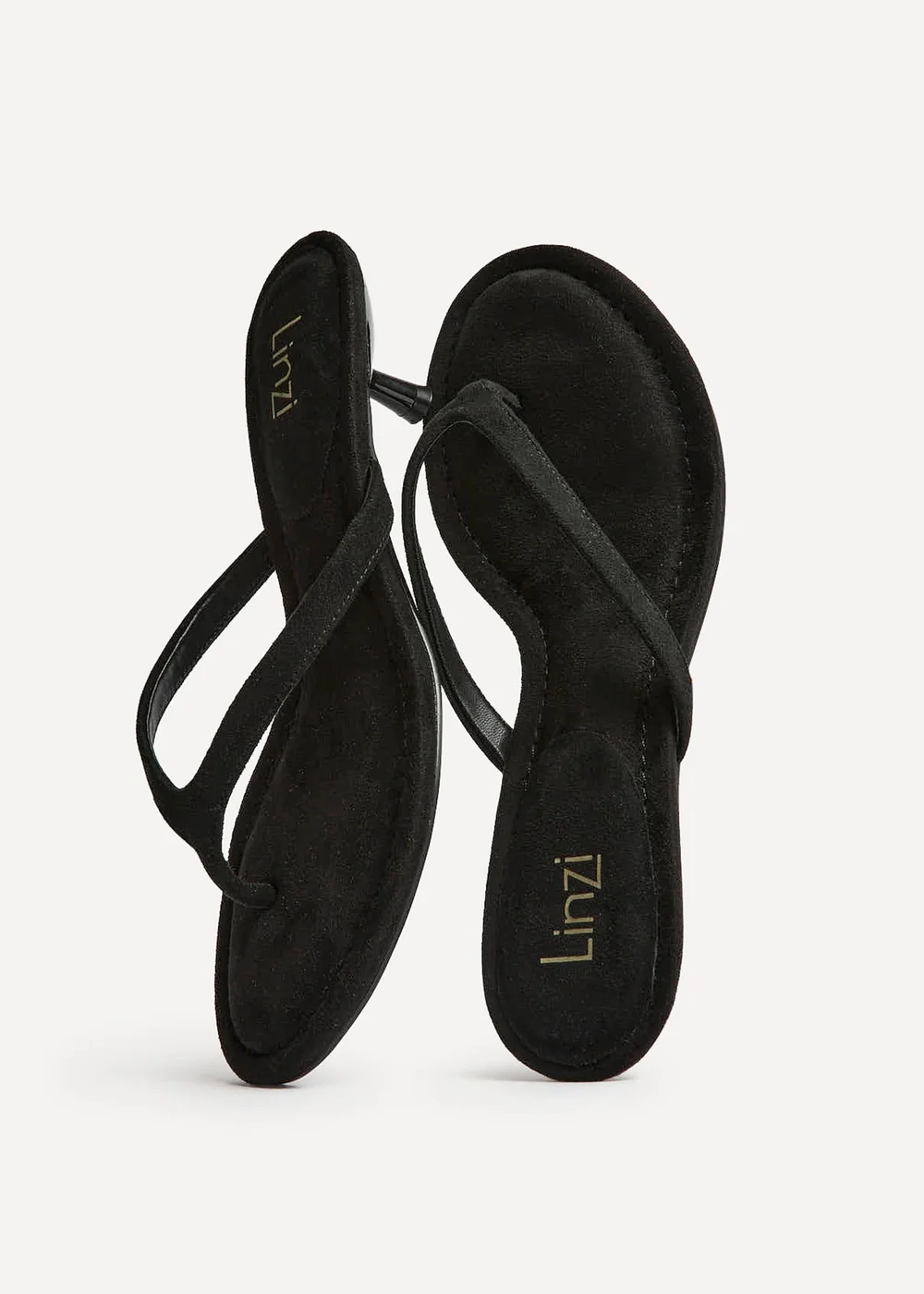 Linzi Ascend Black Faux Suede Mule Heels - 5 Image 5