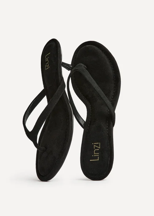 Linzi Ascend Black Faux Suede Mule Heels - 5 Image 5