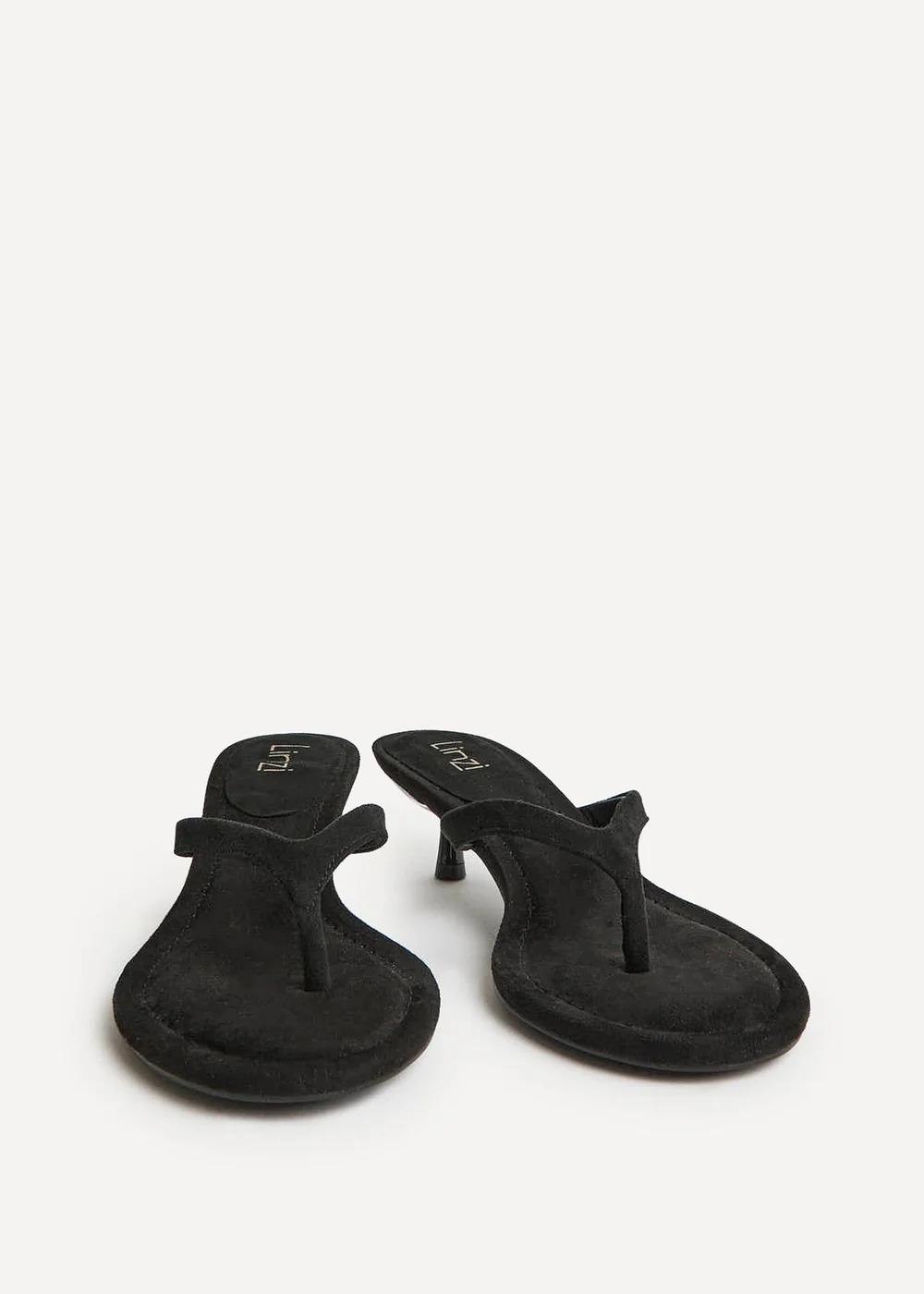 Linzi Ascend Black Faux Suede Mule Heels - 5 Image 3