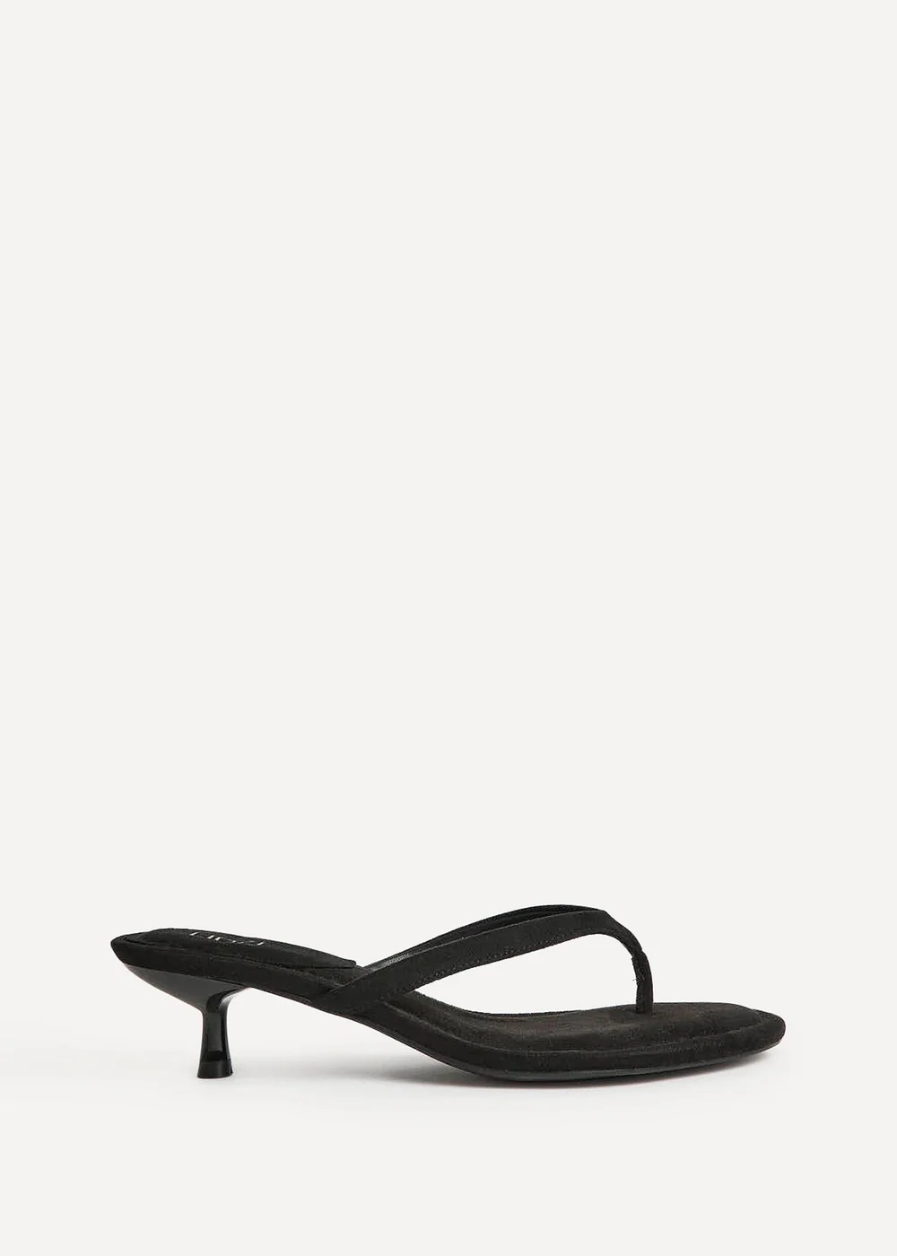 Linzi Ascend Black Faux Suede Mule Heels - 5 Image 2