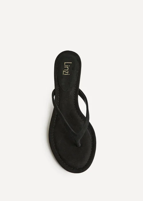 Linzi Ascend Black Faux Suede Mule Heels - 5 Image 4