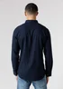 French Connection Navy Linen Blend Long Sleeve Chest Pocket Shirt - XL Image 2
