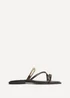 Linzi Lillie Brown Toe Ring Flat Sandals - 7 Image 2