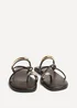Linzi Lillie Brown Toe Ring Flat Sandals - 7 Image 3
