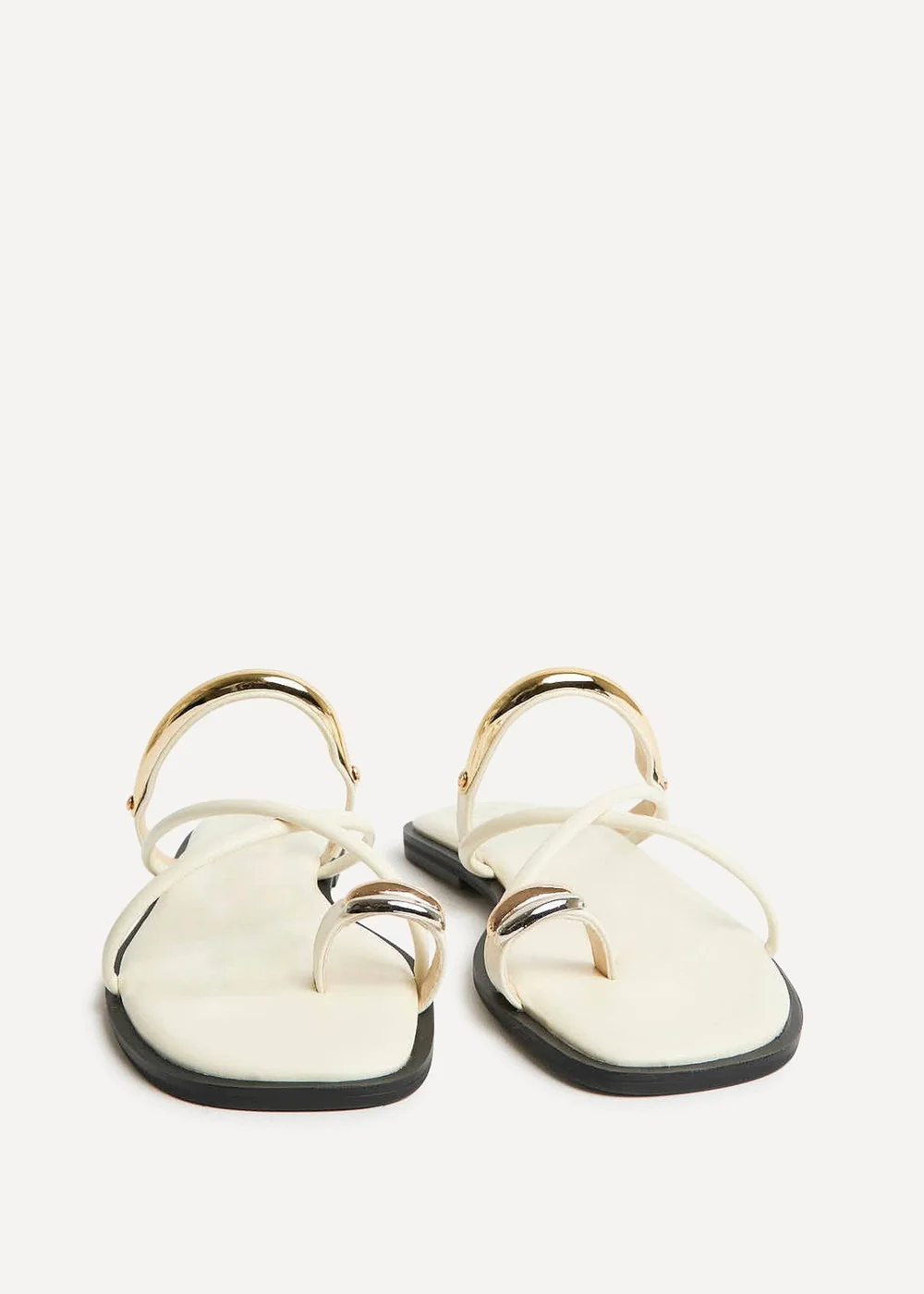 Linzi Lillie Nude Toe Ring Flat Sandals - Size 5 Image 3