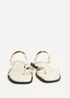 Linzi Lillie Nude Toe Ring Flat Sandals - Size 5 Image 3