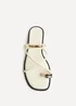 Linzi Lillie Nude Toe Ring Flat Sandals - Size 5 Image 4