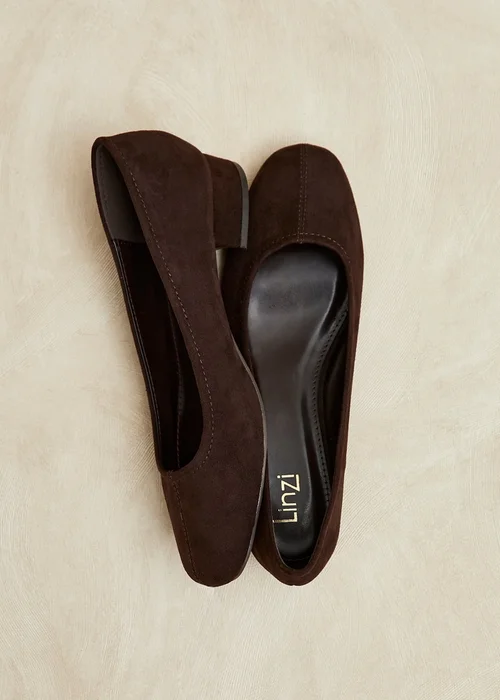 Linzi Origin Brown Low Block Court Heels - 5 Image 1