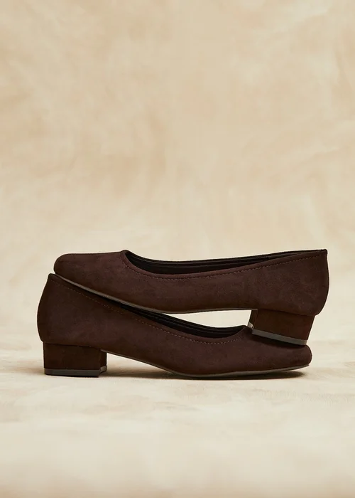 Linzi Origin Brown Low Block Court Heels - 5 Image 6