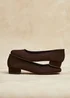 Linzi Origin Brown Low Block Court Heels - 5 Image 6