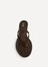 Linzi Ascend Brown Faux Suede Mule Heels - Size 3 Image 4