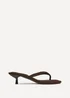 Linzi Ascend Brown Faux Suede Mule Heels - Size 3 Image 2